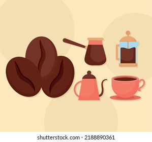 set of coffee methods items