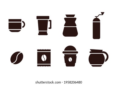 set of coffee related icons