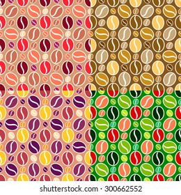 set of coffee seamless textures