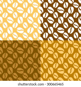 set of coffee seamless textures