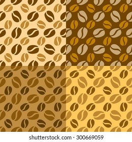 set of coffee seamless textures