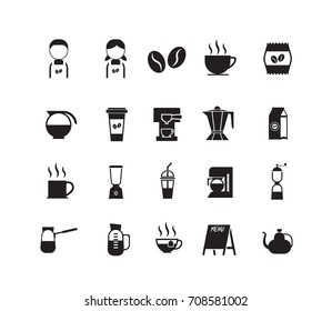 set of coffee shop icon symbol vector illustration