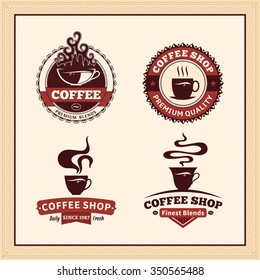 Set of coffee shop logo