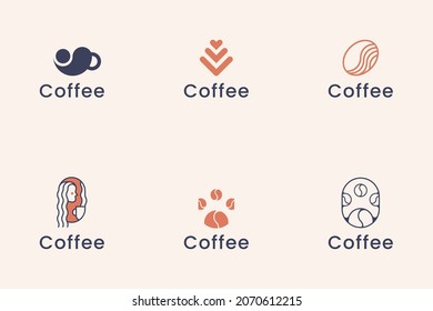 set of coffee shop logo icon. Barista equipment linear logo. Outline symbol for cafe, bar, shop

