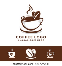Set of coffee, coffee shop logo template