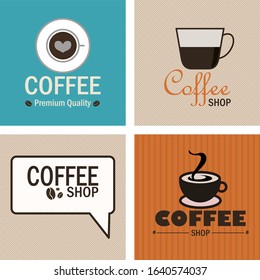 set of coffee shop logos,vector illustration