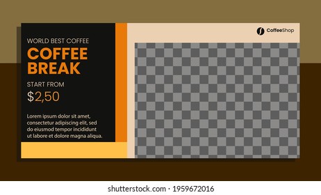 Set Of Coffee Shop Social Media Post, Grand Opening Shop , Social Media Post,  Poster Vector Template