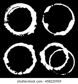 Set of coffee spots and blots vector illustration 