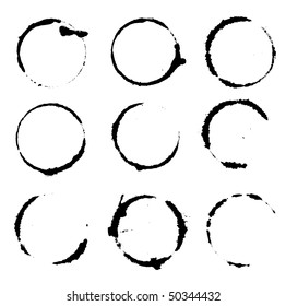set of coffee stains