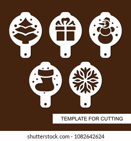 set coffee stencils drawing picture on stock vector royalty free 1082642624 shutterstock