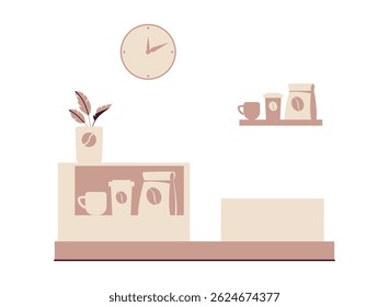 Set einer Coffeeshop-Innenansicht
