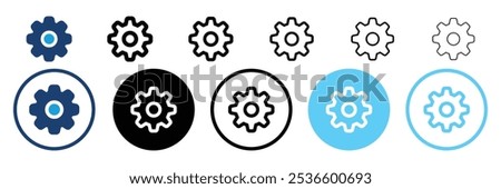 Set of Cogwheel icon collection. Gear cog wheel symbol. Vector Illustration.