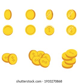 A Set of coin icons