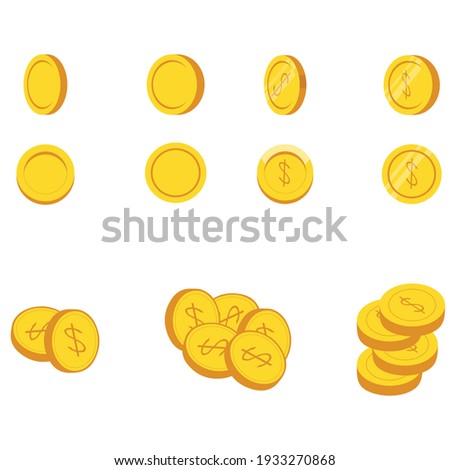 A Set of coin icons