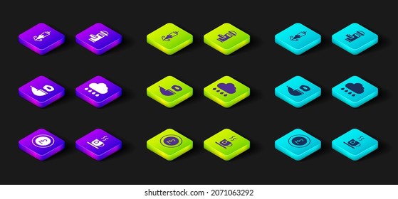 Set Coin money with pound, Cup of tea tea bag, Smoking pipe, Cloud rain, London mail box and Vintage street light icon. Vector