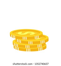 set of coins vector illustration