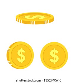set of coins vector illustration