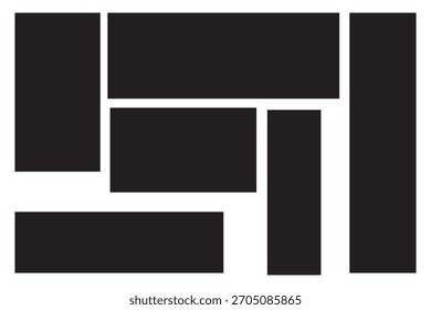 Set of collage mockup frame. Photo frame mockup, banner, poster on white background.