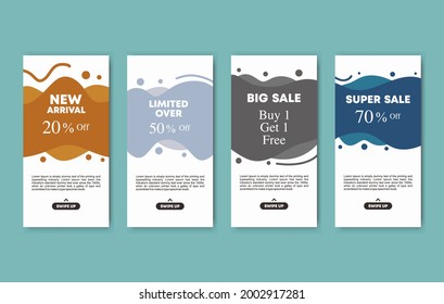 Set collection of 6 trendy square colors templates design. Suitable for social media stories and posts, mobile apps, banners design and web. Vector illustration backgrounds set