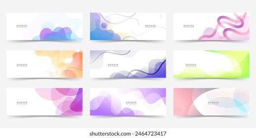 set collection, abstract background, banner, colorful, combination effect , gradient, memphis, eps 10