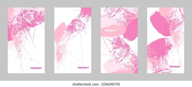 Set of collection abstract grunge texture background vector