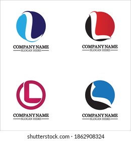 Colección Resumen Letra del logotipo L icono símbolo de la compañía logotipo diseño de vector