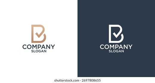 Conjunto de Vector de diseño de logotipo de letra B abstracta de colección	
