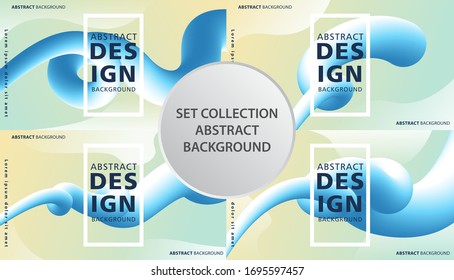 set collection abstract liquid wave background banner design..