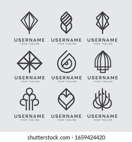 set collection of abstract logo for any related business