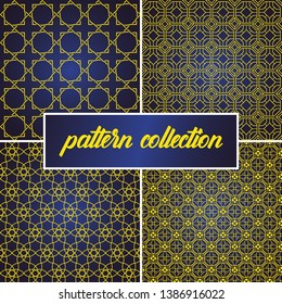 set or collection of abstract pattern background in arabic style, can use for ramadan kareem and eid mubarak topic