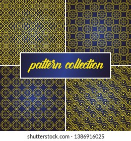 set or collection of abstract pattern background in arabic style, can use for ramadan kareem and eid mubarak topic
