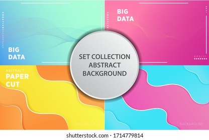 Set-Sammlung abstrakte Vektorillustration Hintergrund-Banner Design, kann in Cover-Design, Poster, Flyer, Buch-Design, Social-Media-Template-Hintergrund verwendet werden. Website-Hintergründe oder Werbung.