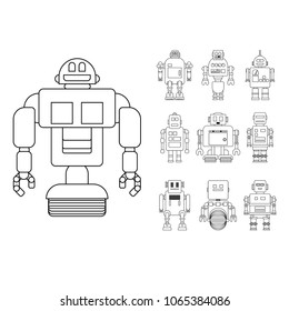 Set collection of Android Robots