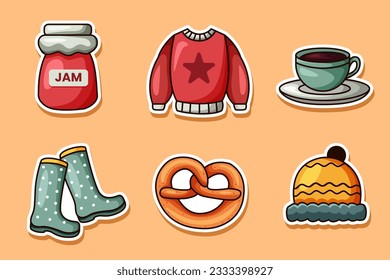 Set Collection of Autumn Sticker
