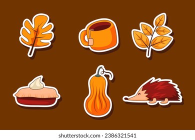 Set Collection of Autumn Sticker