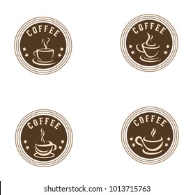 Set collection badges coffee logo vintage