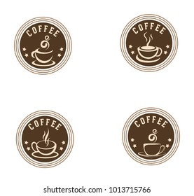 Set collection badges coffee logo vintage