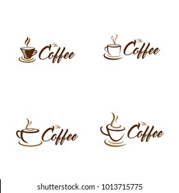 Set collection badges coffee logo vintage