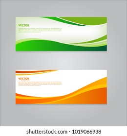 Set collection banner design abstract material colorful background, vector illustration concept.
