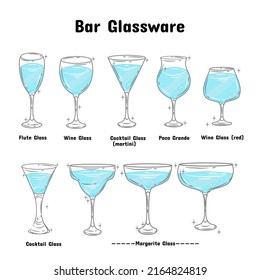 Set Of Collection Bar Glassware