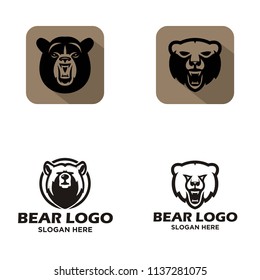 Set collection bear logo design