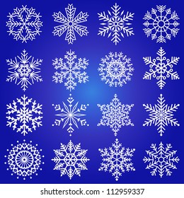 Set collection beautiful of vector snowflakes / Vector snowflakes set