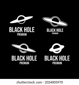 Set collection black hole logo icon design vector illustration