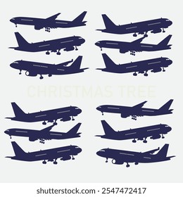 A set or collection of black planes drawings on a beige background.A group or collection of aircrafts ideal for grungy,travel,flight,transport,business or commercial designs isolated on white