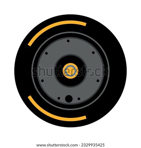 Set collection black wheel red, yellow, white. Diferent type soft, hard, medium, intermediate, wet tire logo symbol icon vector template strategy team principal isolated on background