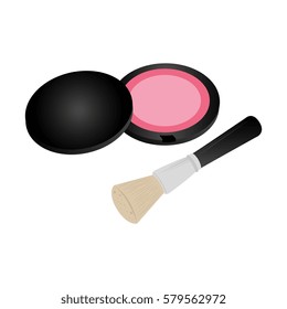 set collection blush with brush makeup