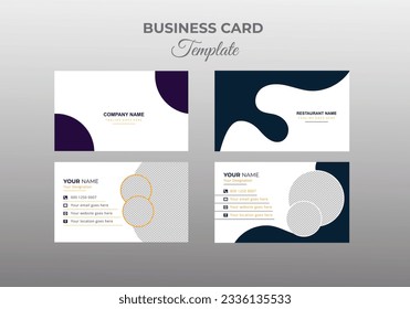 Set collection business card restaurant design template.