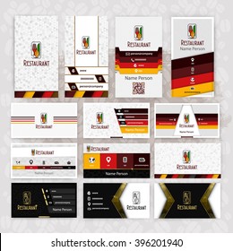 Set Collection Card, Corporate identity for Restaurant