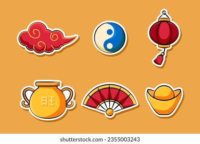 Set Collection of Chinese New Year Sticker