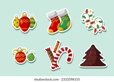 Set Collection of Christmas Sticker